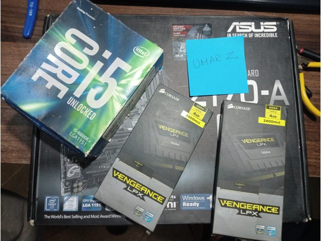 SOLD i5 6600k Asus Z170-A 8GB DDR4